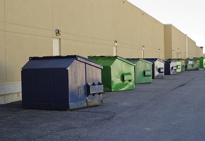 construction dumpsters filling up at a job site in Platteville, WI